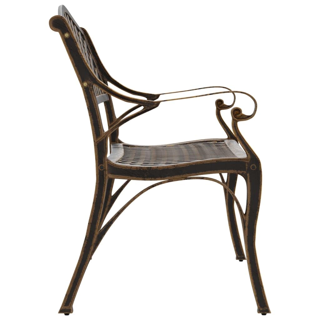 Cast Iron Metal Garden Bench with Antique Bronze Finish T994