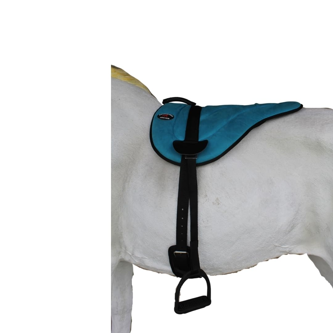 Lightweight Neoprene Padded Bareback Saddle Pad with Stirrups & Cinch T229