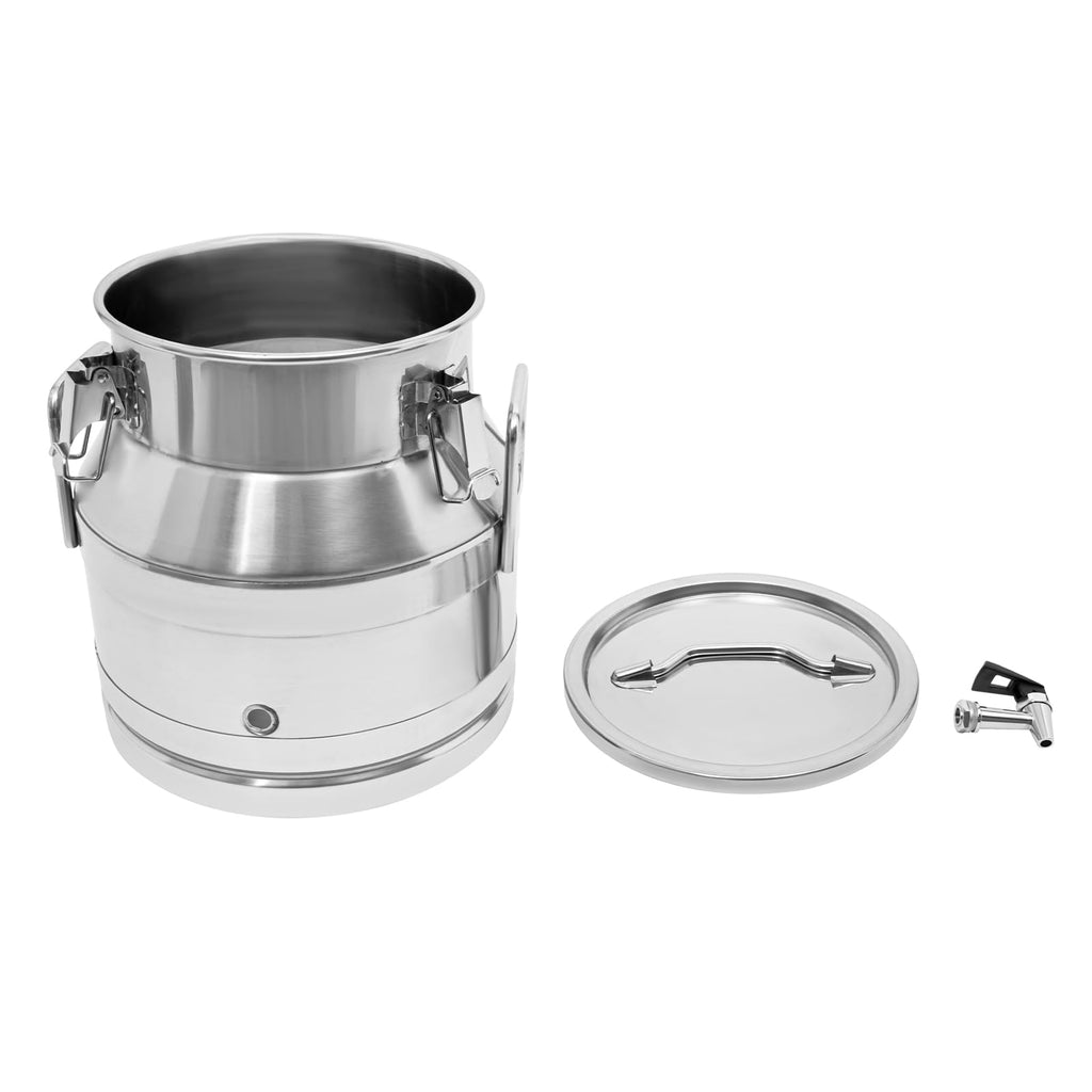 Stainless Steel Milk Can with Faucet, 20L Silicone Sealed Lid A3993