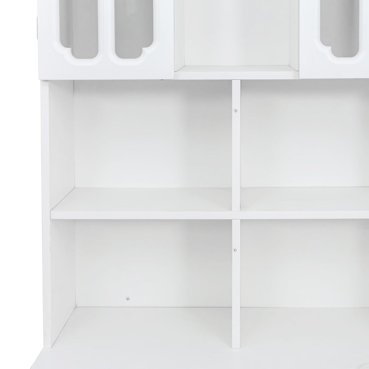 White L Shaped Corner Computer Desk with Bookshelf and Drawer N812