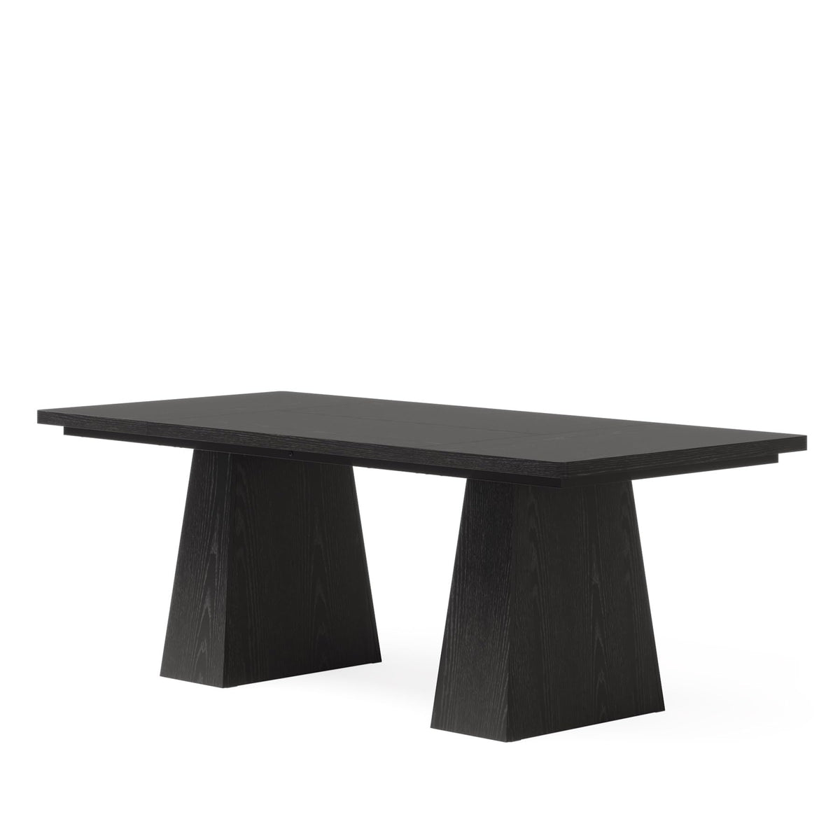 63-Inch Black Executive Desk with Double Pedestal O348218