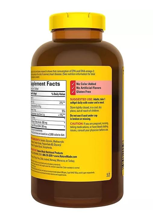 1200 mg Fish Oil Softgels, 240 Count Q392459