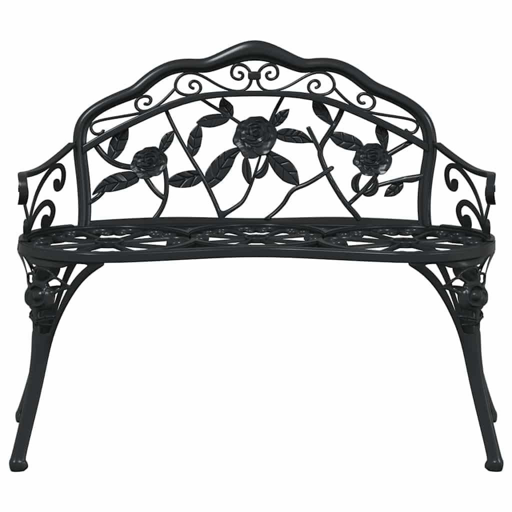 Cast Aluminum Black Patio Bench H262705