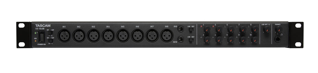 Rackmount USB Audio/MIDI Interface, 8 XLR/8 1/4" Inputs, 8 Outputs, Black Q563980