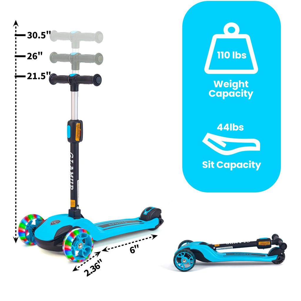 2-in-1 Folding 3 Wheel Kick Scooter T538