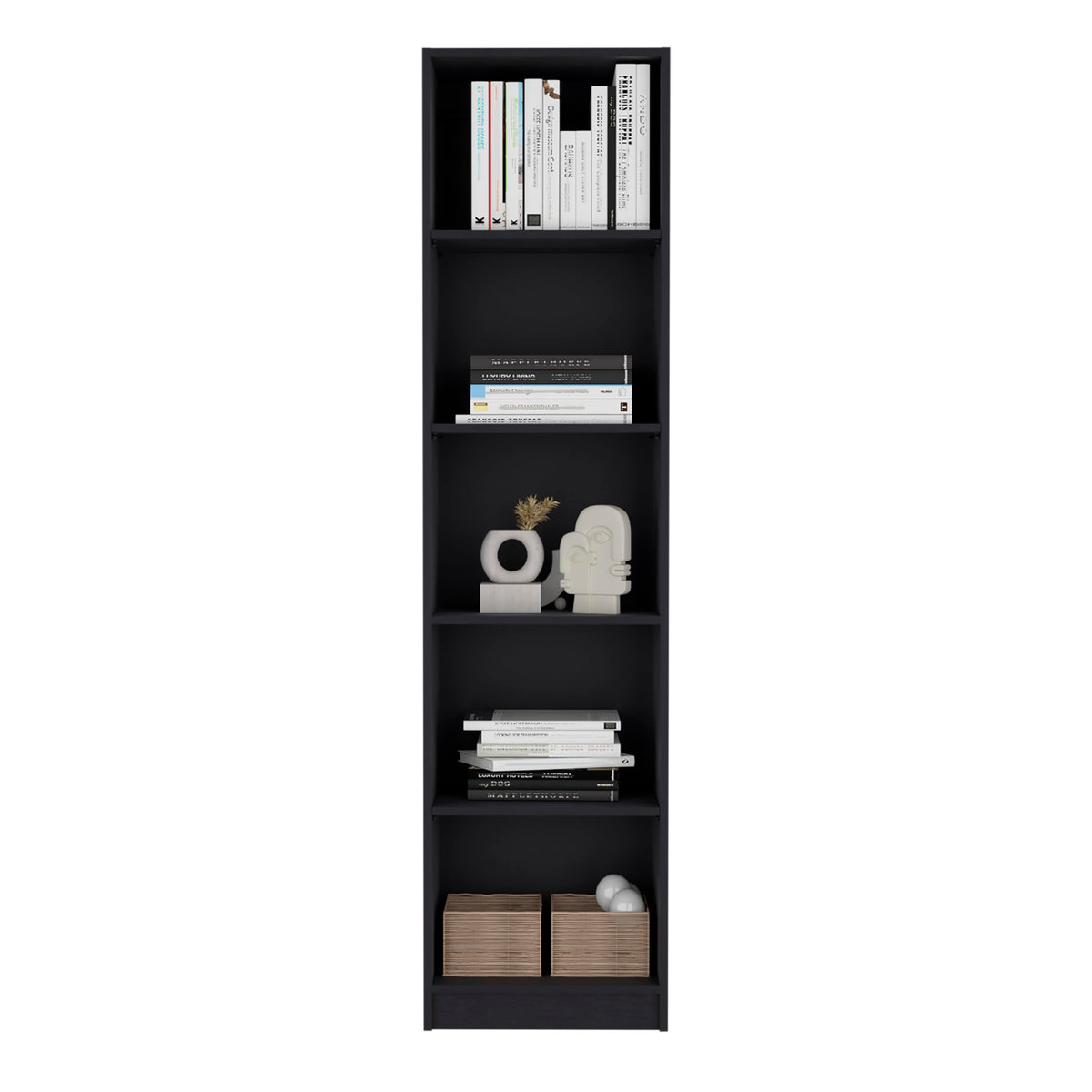 5 Tier Black Bookshelf O114158