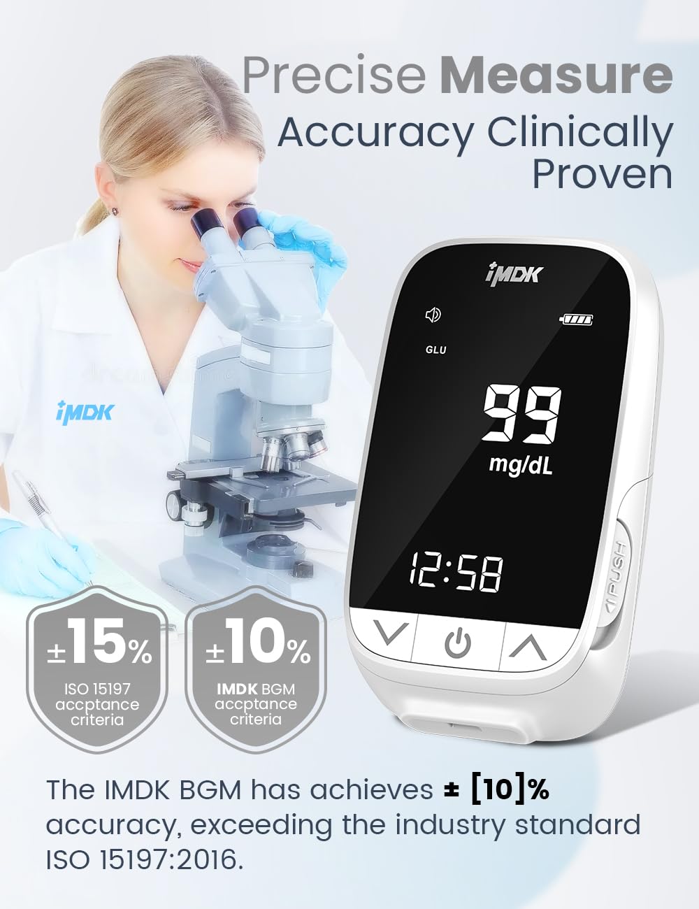 Blood Glucose Monitor Kit with 100 Strips and 100 Lancets B8274