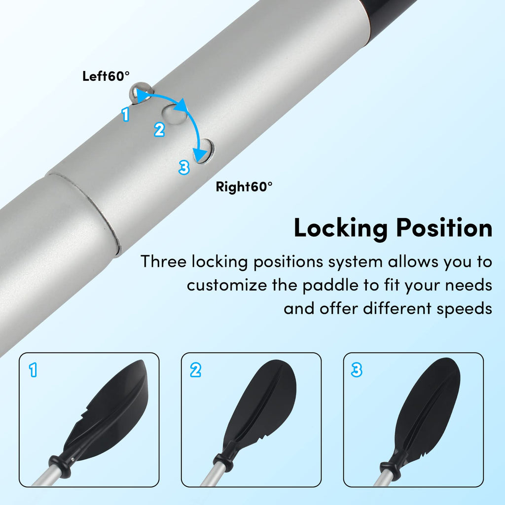 Adjustable 4 Piece Kayak Paddles with Paddle Leash D2218