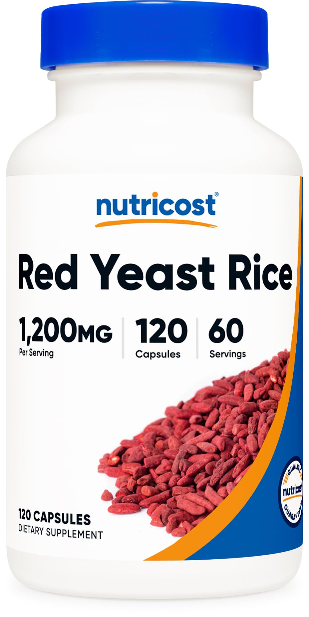 Red Yeast Rice 1200mg 120 Capsules Gluten Free P864421