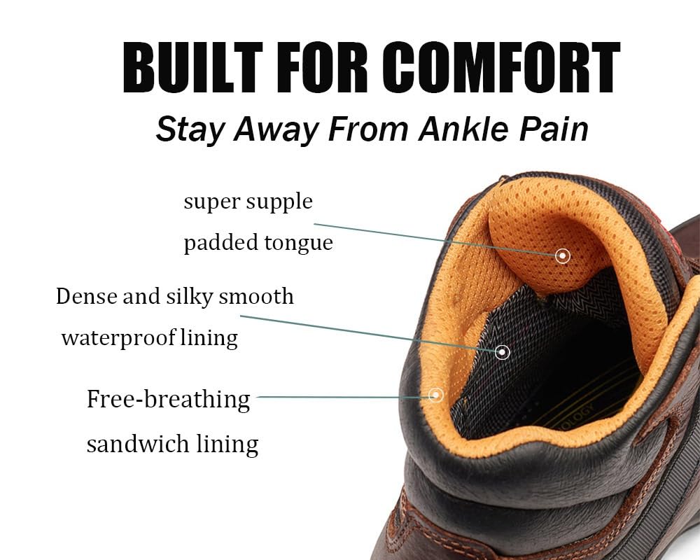 6 Inch Waterproof Leather Work Boots R330