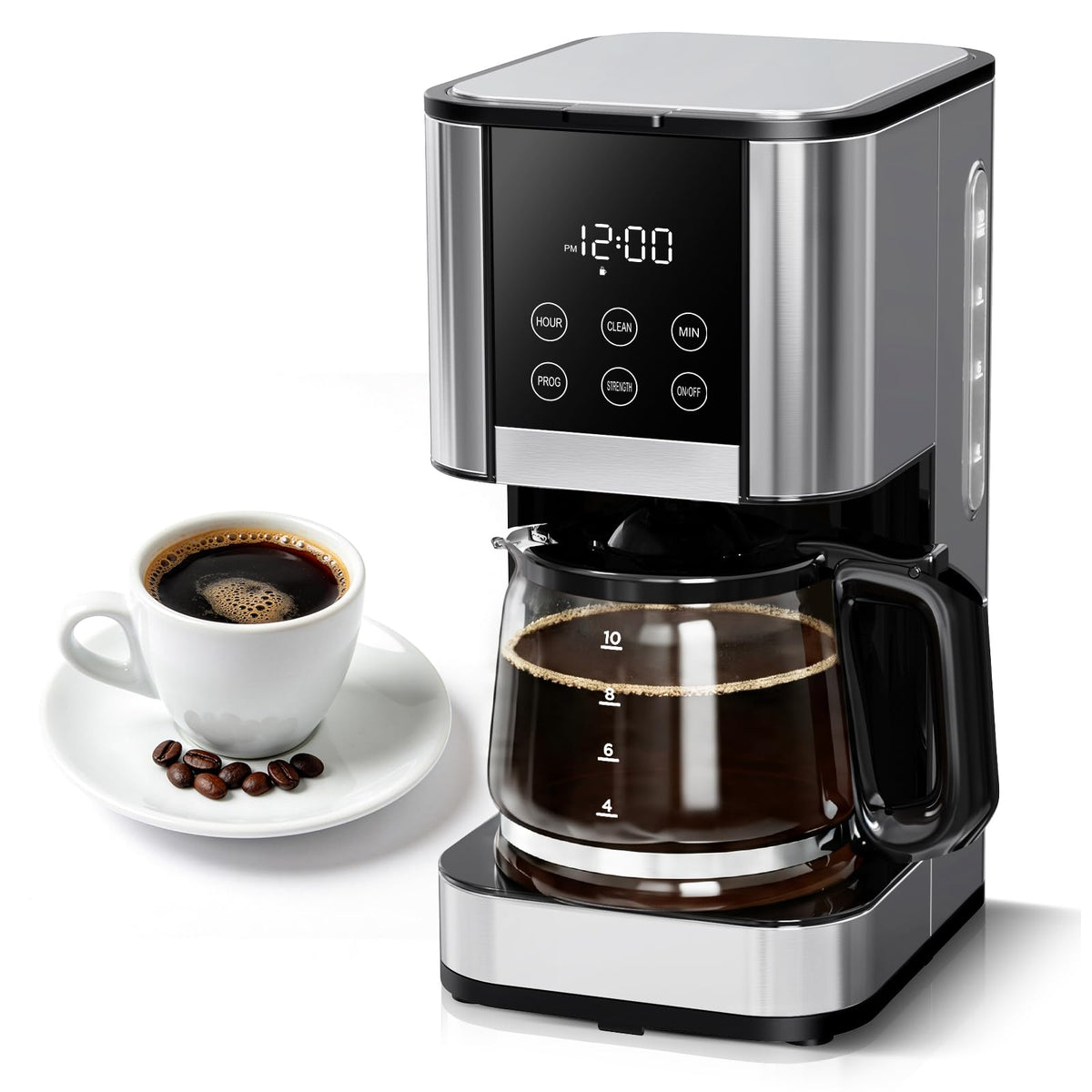 10 Cup Programmable Drip Coffee Maker with Glass Carafe L5931