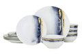 12-Piece Marble Porcelain Dinner Plates Set S12085
