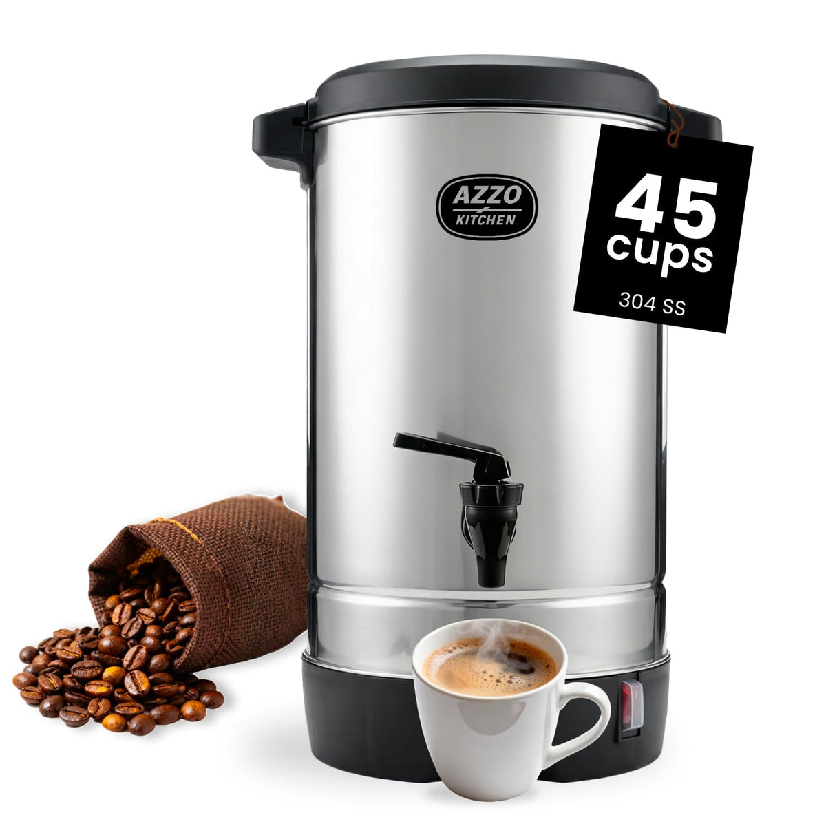 45-Cup Stainless Steel Electric Coffee Urn F390005