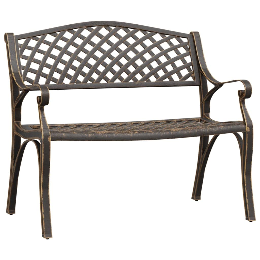 Cast Iron Metal Garden Bench with Antique Bronze Finish T994