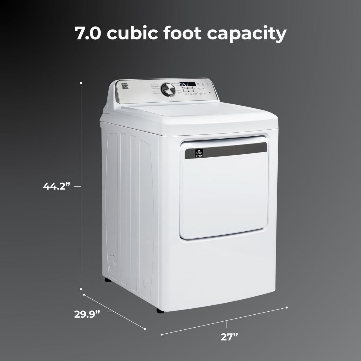 7.0 cu. ft. Front Load Electric Dryer - White R811961