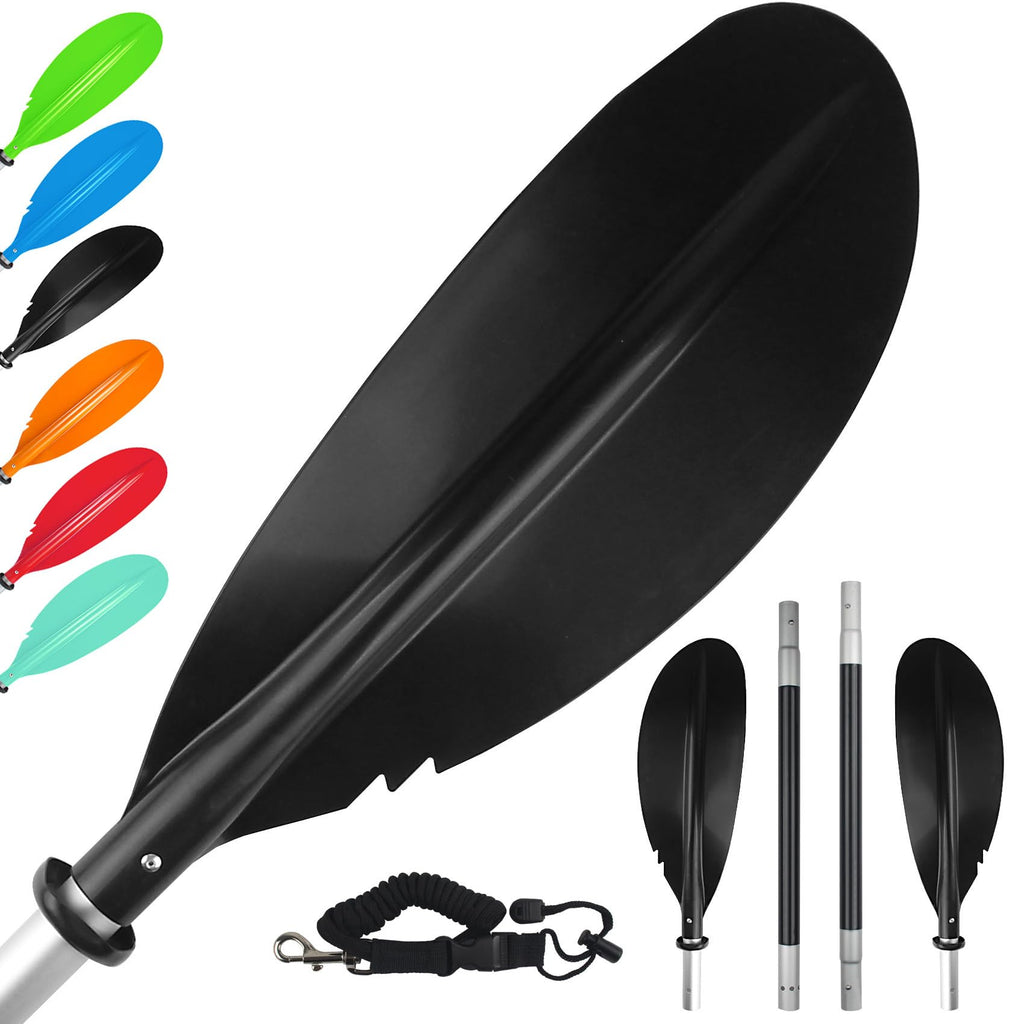 Adjustable 4 Piece Kayak Paddles with Paddle Leash D2218