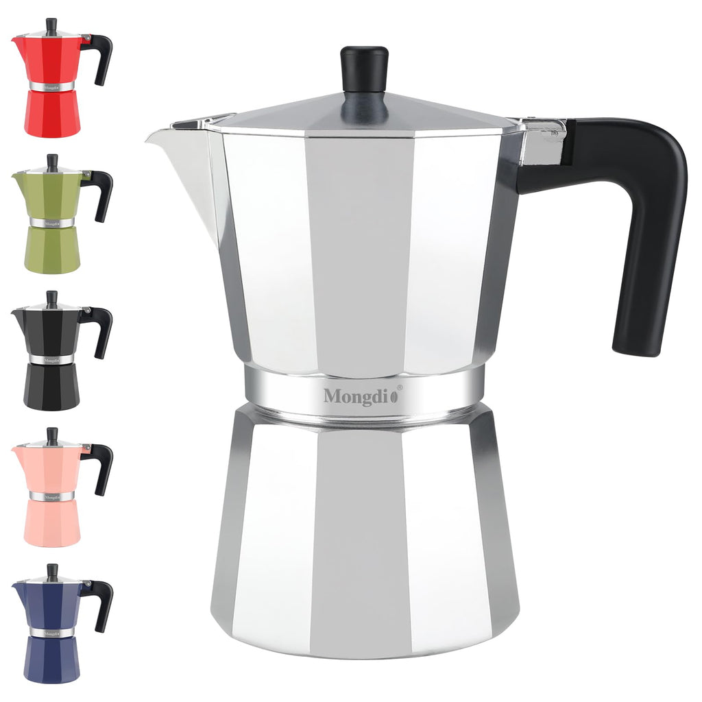 Stovetop Espresso Maker Moka Pot 10 oz Silver L7738