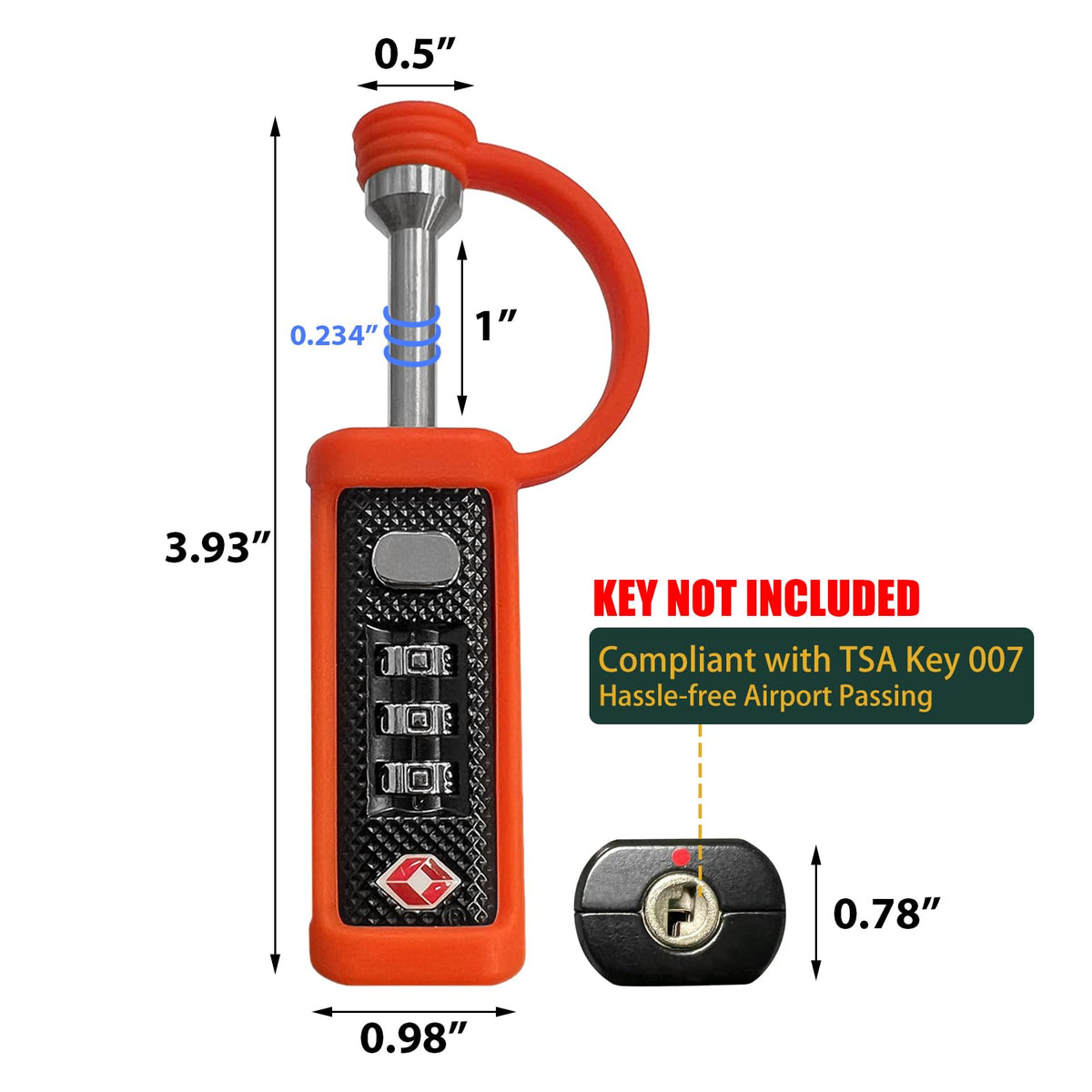 TSA Lock 3-Dial Combo Padlock 2 Pack L436