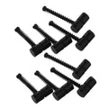 Metal Bass Guitar Bridge Saddles, 4-string, 2 Sets Black Z63056