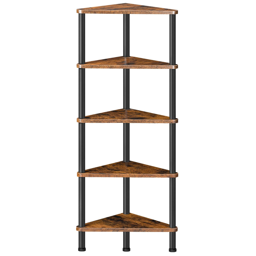5-Tier Corner Bookshelf with Metal Frame F4442