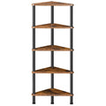 5-Tier Corner Bookshelf with Metal Frame F4442