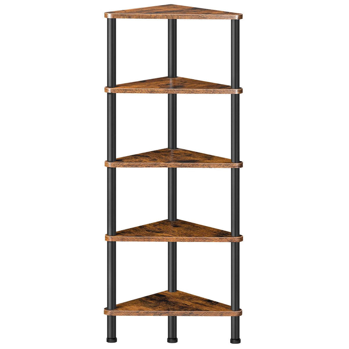 5-Tier Corner Bookshelf with Metal Frame F4442