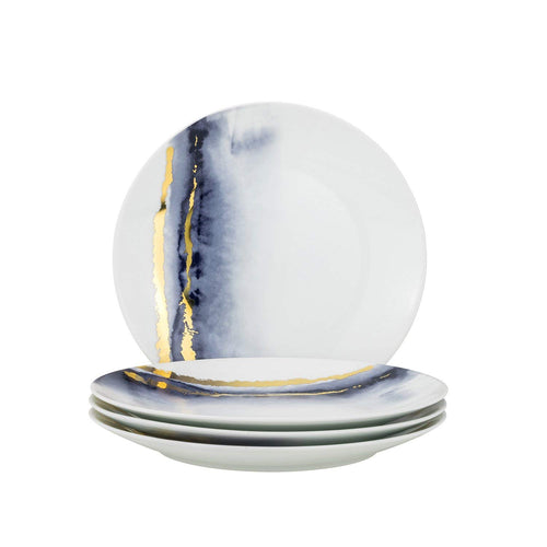 12-Piece Marble Porcelain Dinner Plates Set S12085