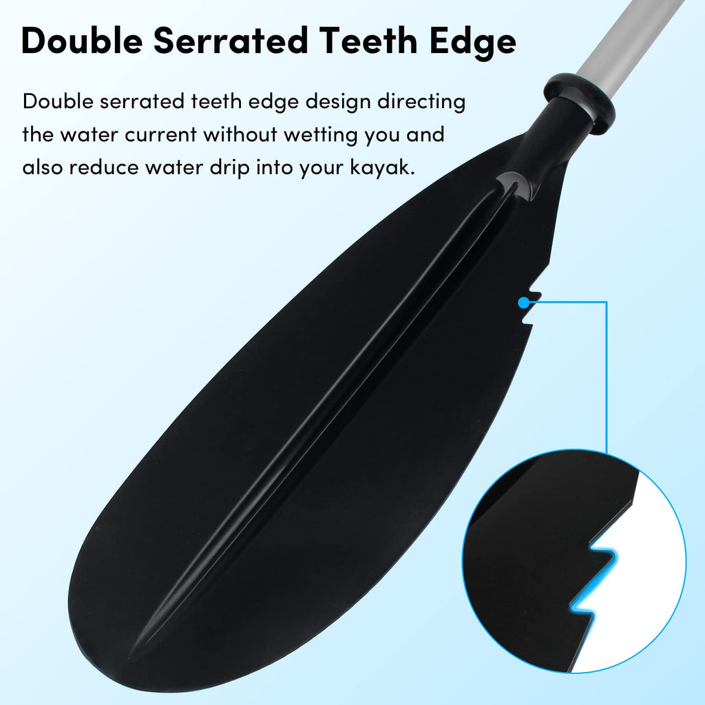 Adjustable 4 Piece Kayak Paddles with Paddle Leash D2218