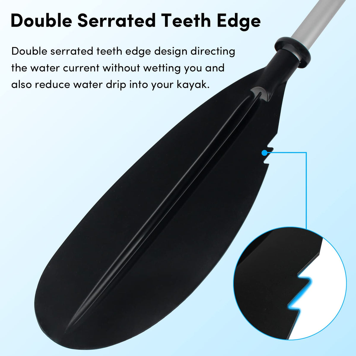 Adjustable 4 Piece Kayak Paddles with Paddle Leash D2218