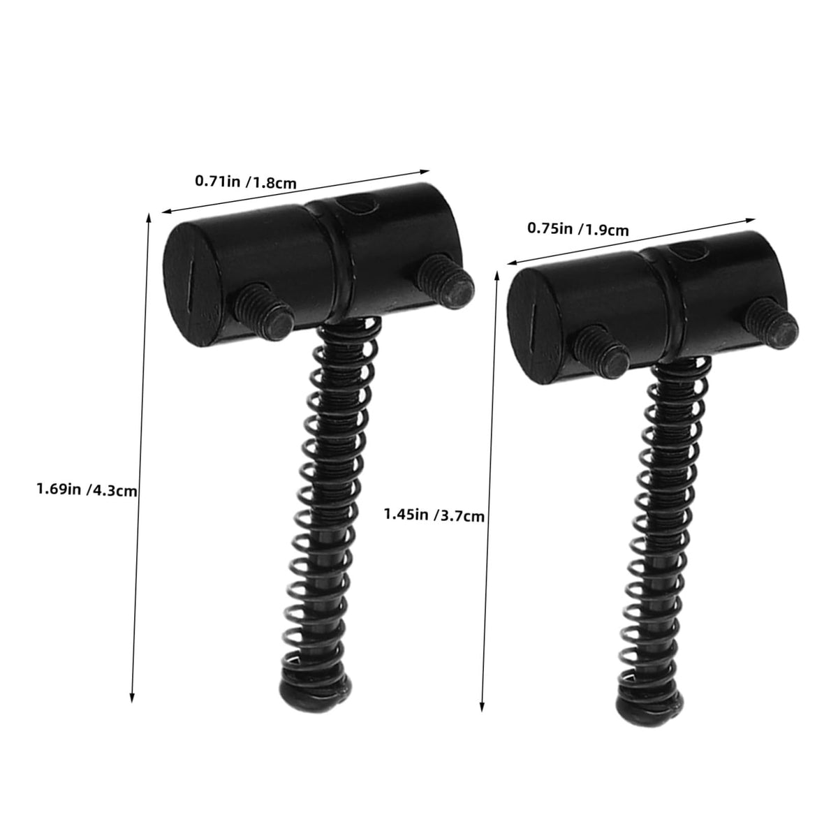 Metal Bass Guitar Bridge Saddles, 4-string, 2 Sets Black Z63056