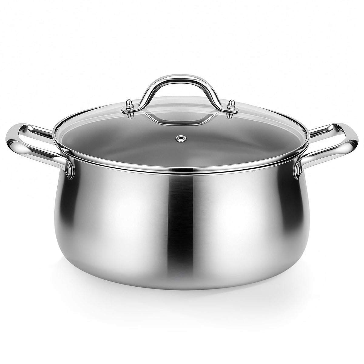 8QT Tri-Ply Stainless Steel Stock Pot with Lid U584974