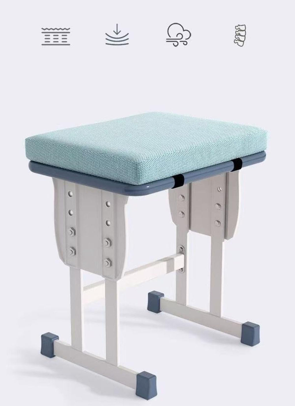 Rectangle Bench Stool Cushion 10x14 Inches Saddle Seat Cushion with Ties B3036