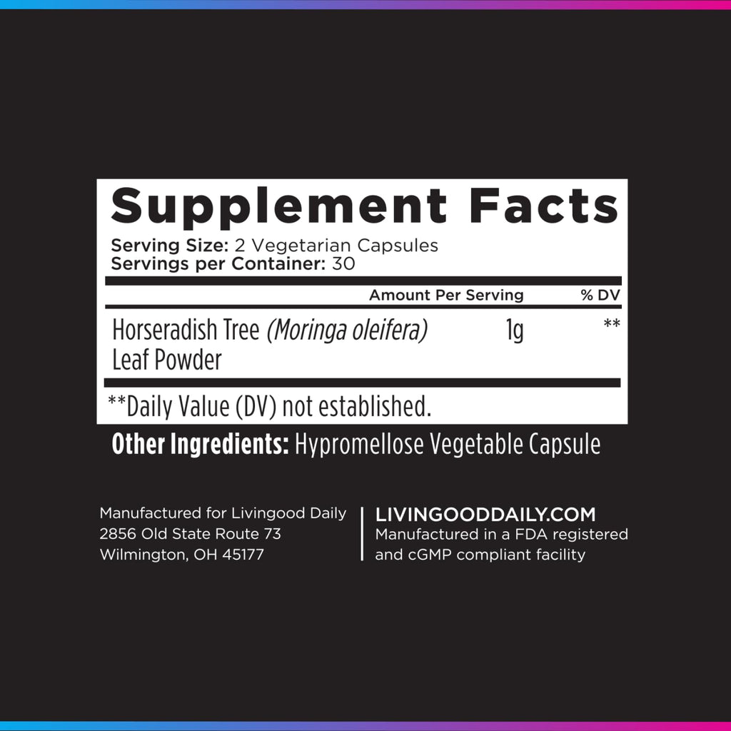 Moringa Capsules 1000mg 60 Capsules C8469