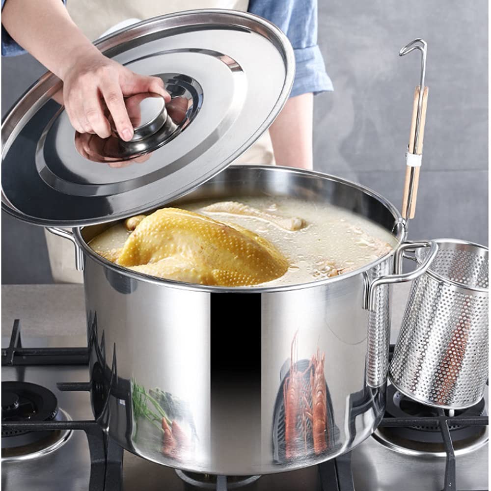 Stainless Steel 40 Quart Stock Pot with Lid E861