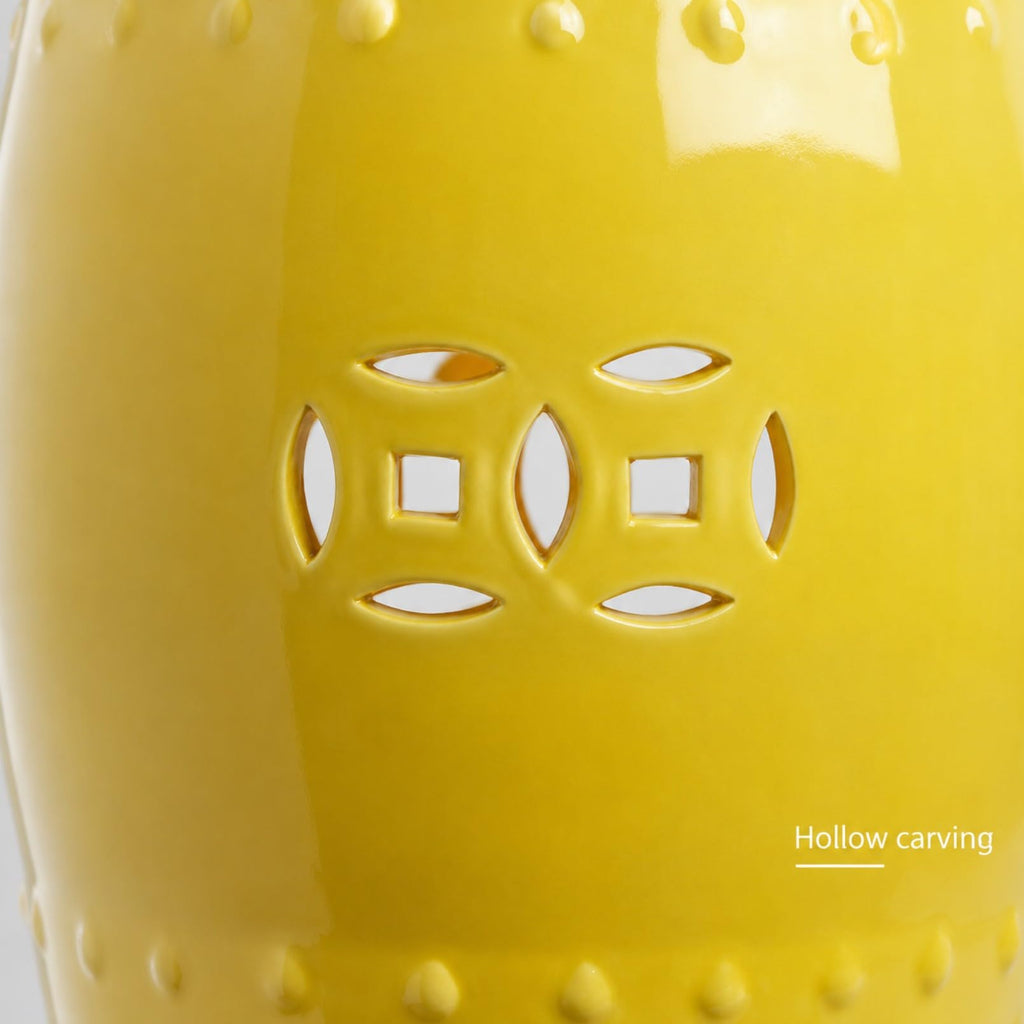 Hollow-Carved Ceramic Garden Stool M926750