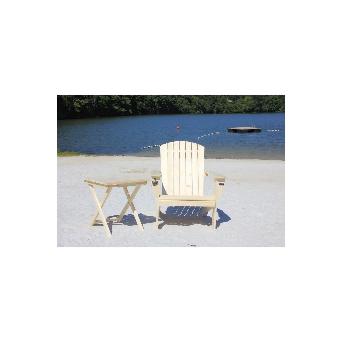 Adirondack Chair with Table & Bottle Opener Solid Cedar Wood B6376