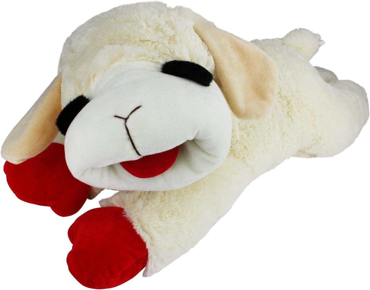 White Plush Dog Toy with Squeaker F7495