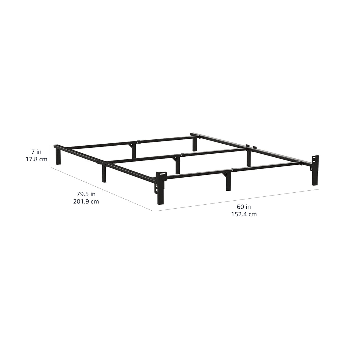Queen Size Black Metal Bed Frame L925325