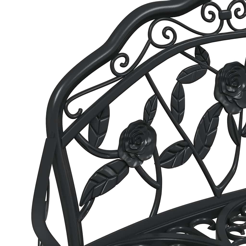 Cast Aluminum Black Patio Bench H262705