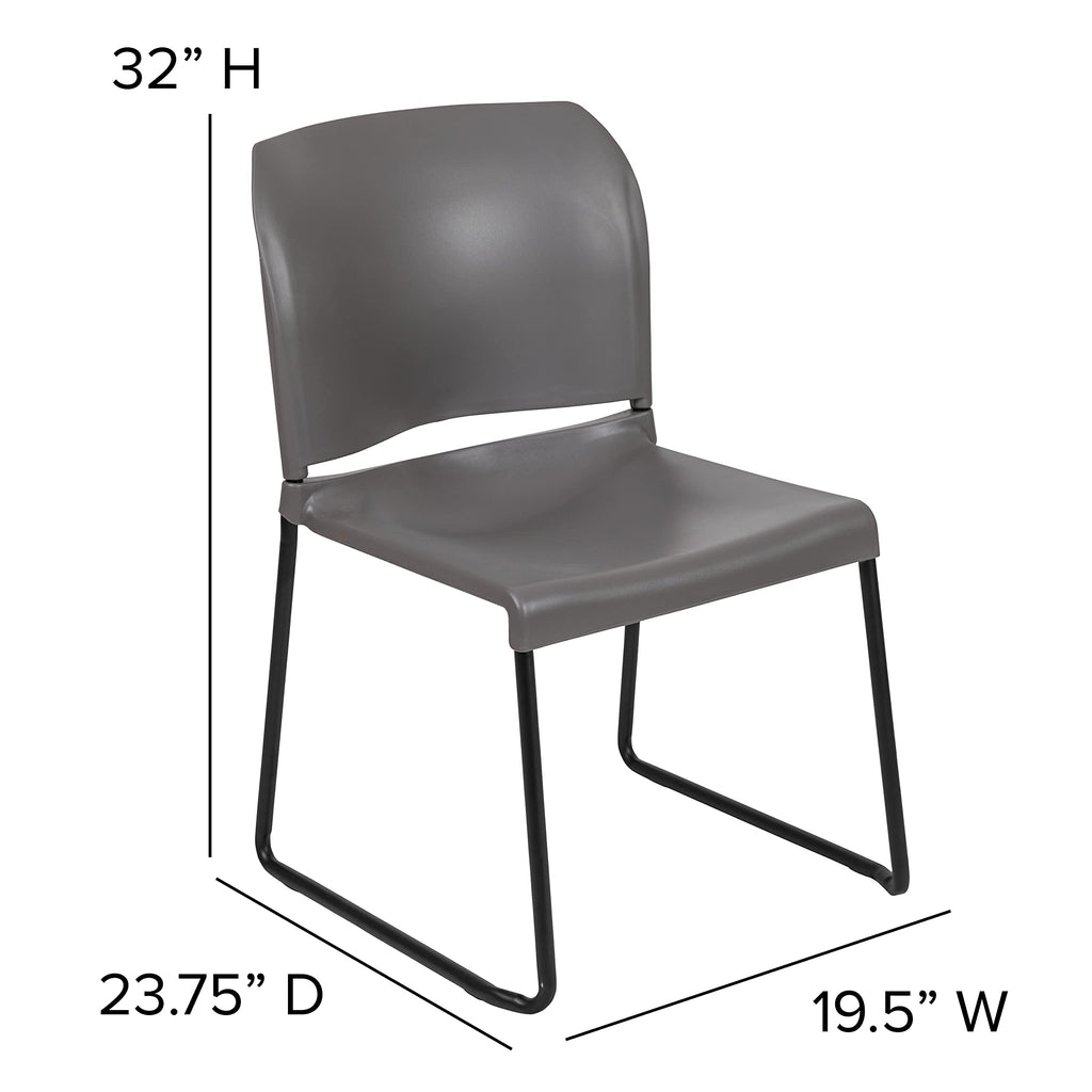 Gray Stacking Chairs Set of 5 W581827