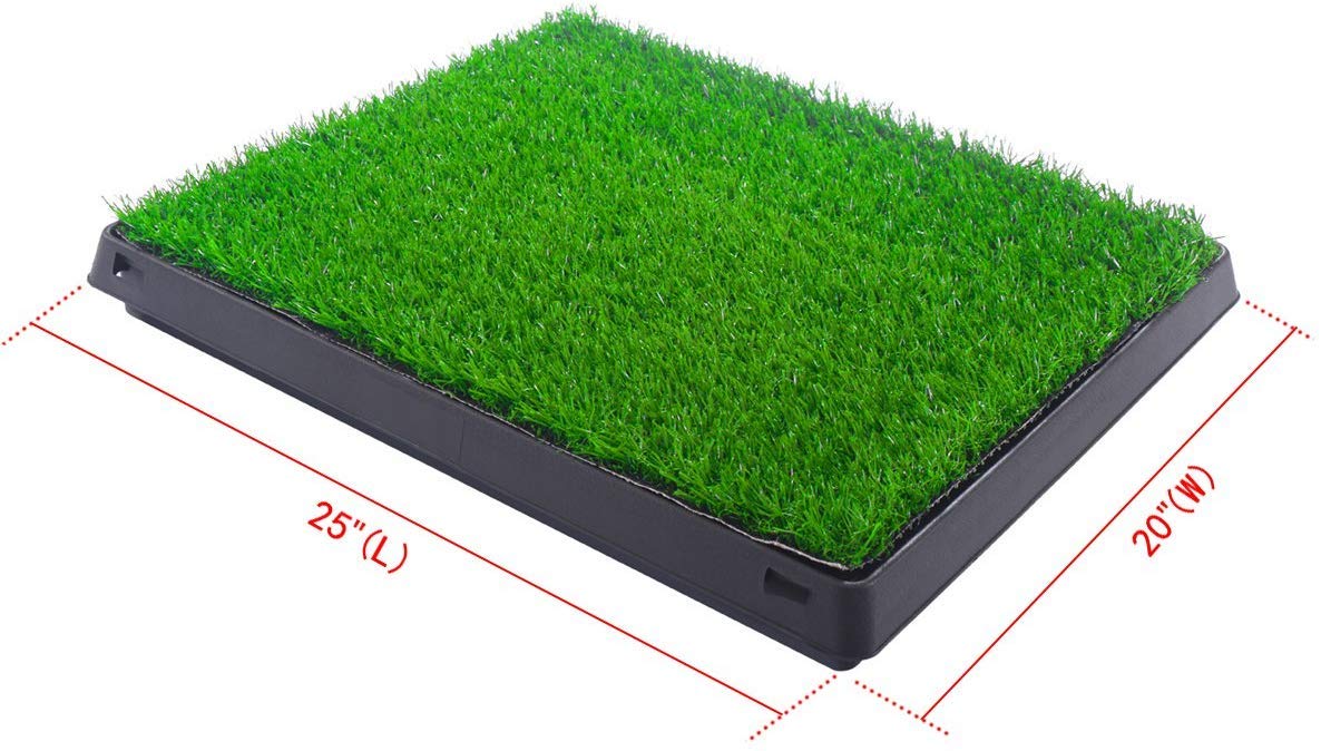 Indoor Outdoor Dog Puppy Potty Trainer Pad Grass Toilet Mat Tray 25"x20" R47459