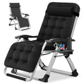 Zero Gravity Folding Outdoor Lounge Chair with Cup Holder W9071