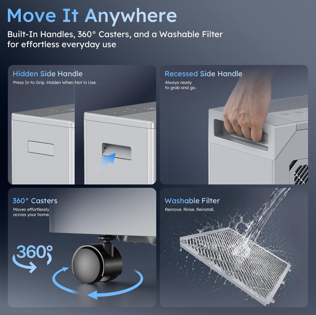 5000 Sq.Ft 100 Pint Dehumidifier with Drain Hose N735