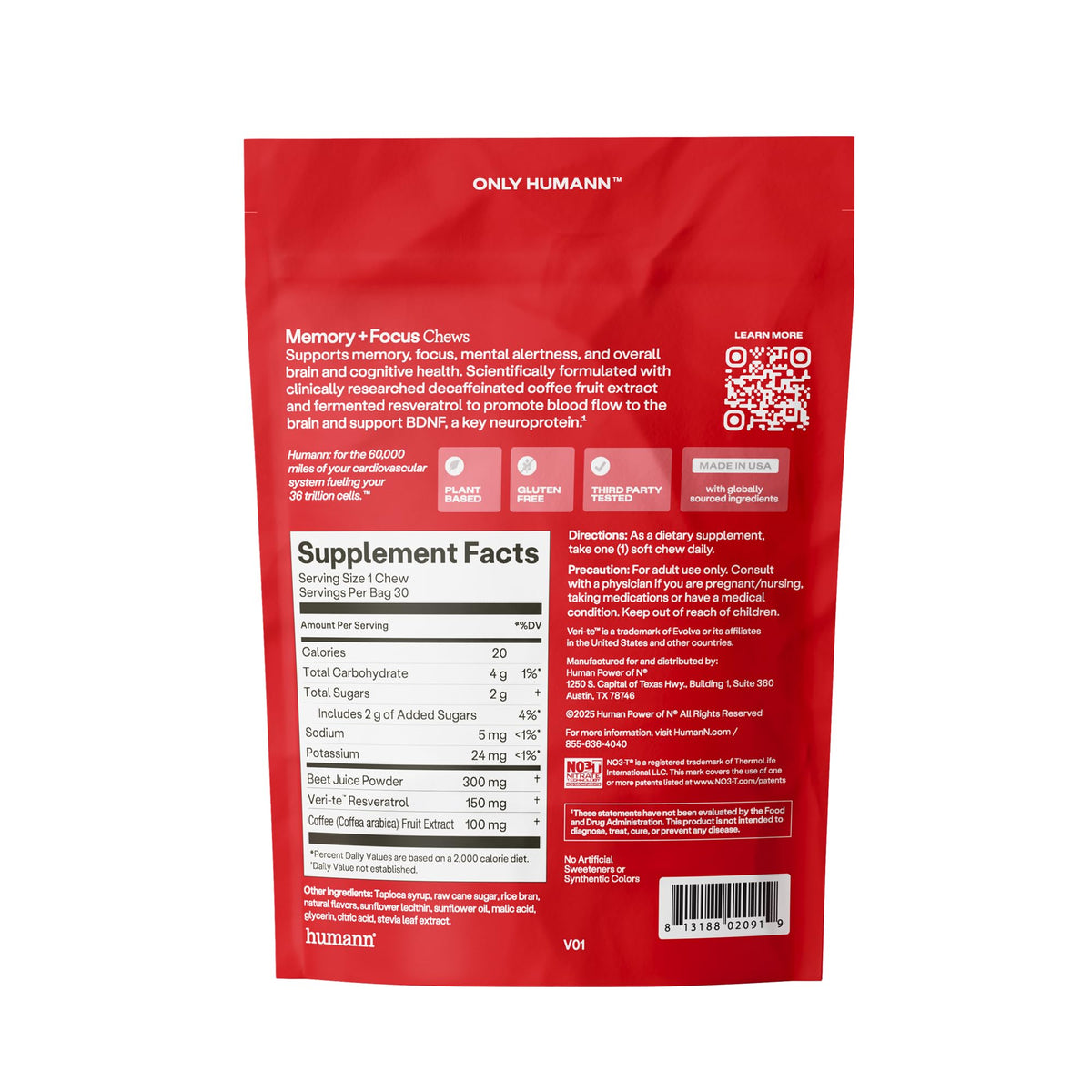 Blueberry Pomegranate Flavor 30 Ct Chews V3816