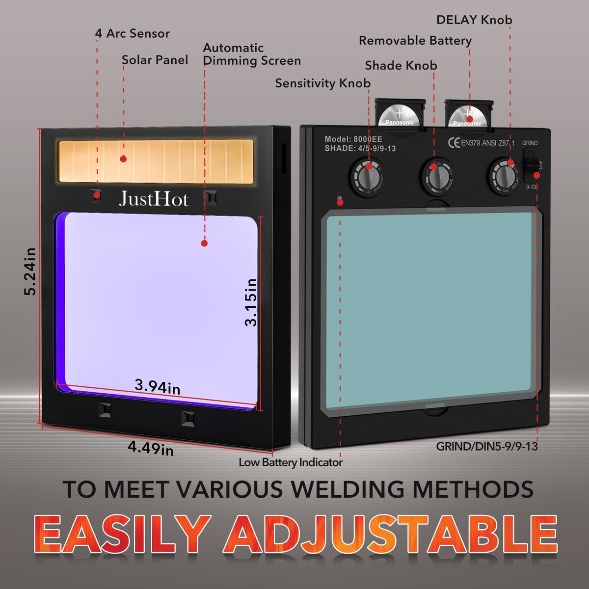 Auto Darkening Welding Helmet with Light C463962