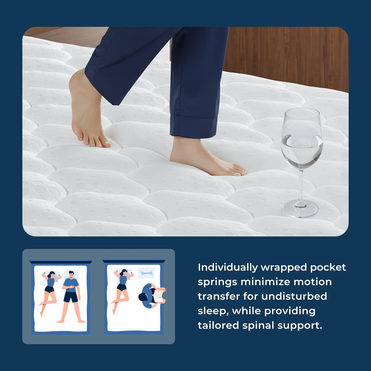 Full 12 Inch Hybrid Mattress in a Box C8634