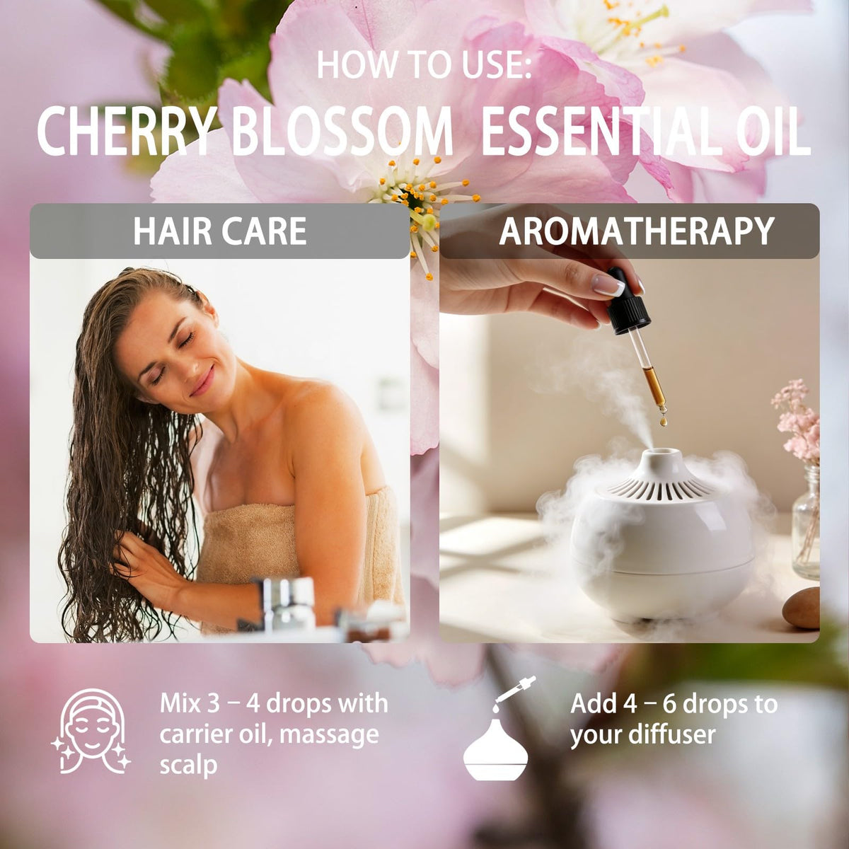 Cherry Blossom and Lavender Essential Oil 4 Fl Oz Q545301
