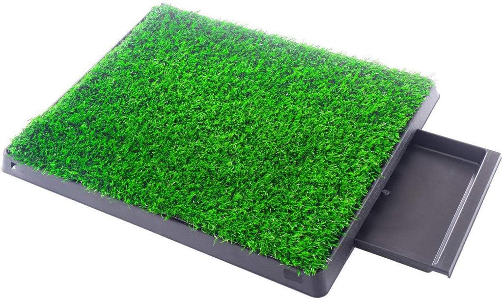 Indoor Outdoor Dog Puppy Potty Trainer Pad Grass Toilet Mat Tray 25"x20" R47459