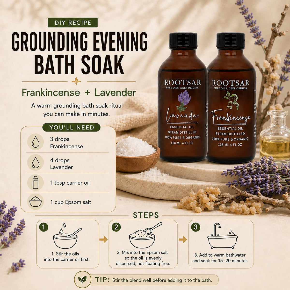2 Pack Frankincense and Lavender Essential Oils 4 Fl Oz H272117