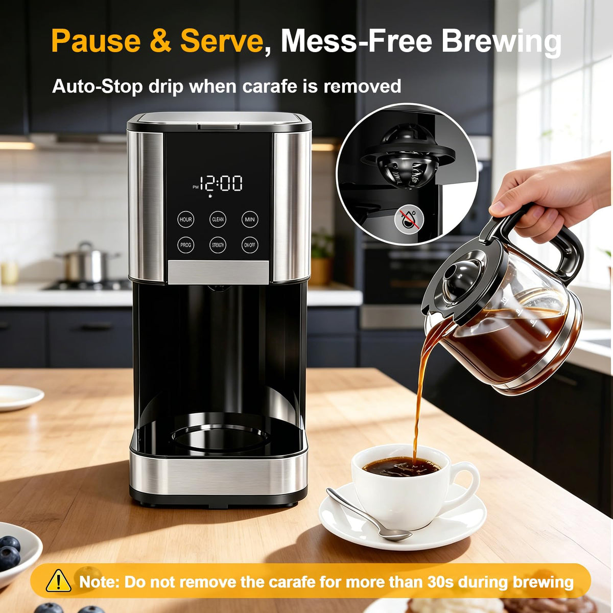 10 Cup Programmable Drip Coffee Maker with Glass Carafe L5931